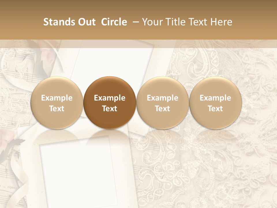 Ornamentation Lace Sepia PowerPoint Template
