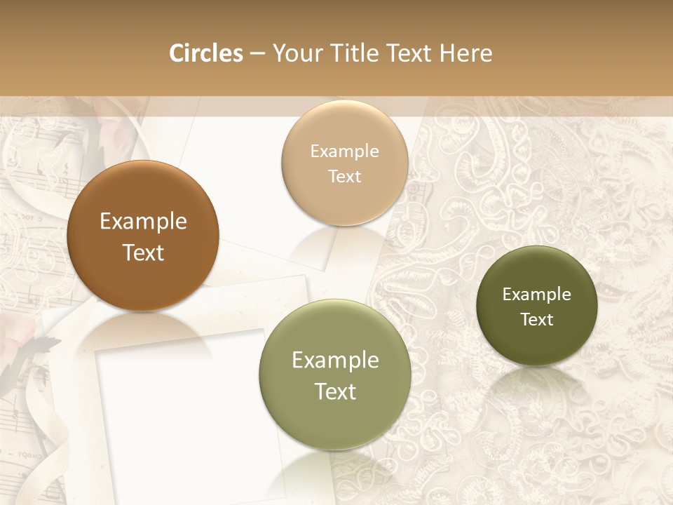 Ornamentation Lace Sepia PowerPoint Template