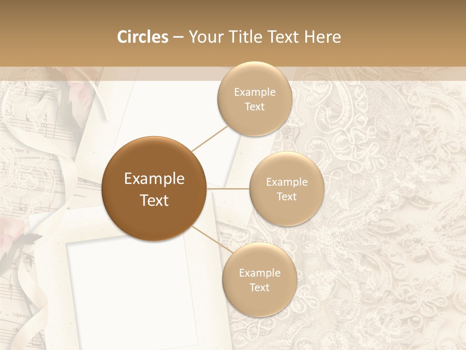 Ornamentation Lace Sepia PowerPoint Template