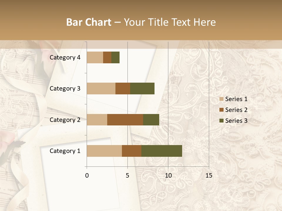 Ornamentation Lace Sepia PowerPoint Template