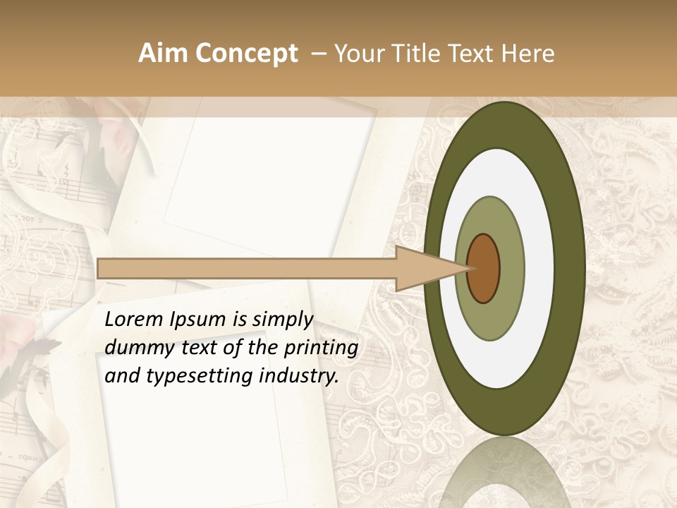 Ornamentation Lace Sepia PowerPoint Template