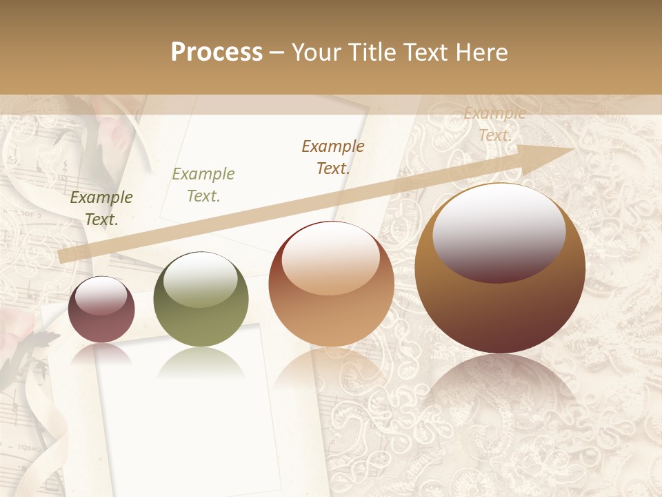Ornamentation Lace Sepia PowerPoint Template