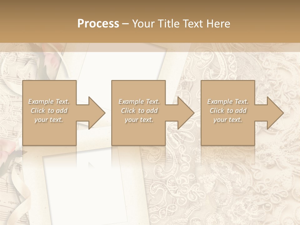 Ornamentation Lace Sepia PowerPoint Template
