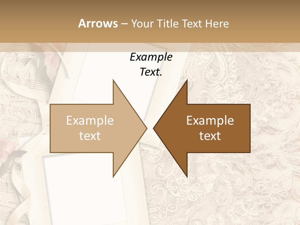 Ornamentation Lace Sepia PowerPoint Template