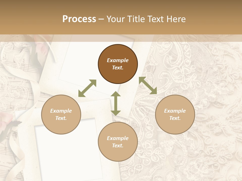 Ornamentation Lace Sepia PowerPoint Template