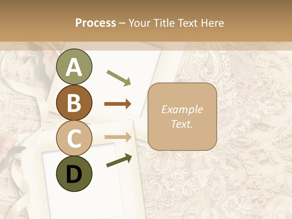 Ornamentation Lace Sepia PowerPoint Template