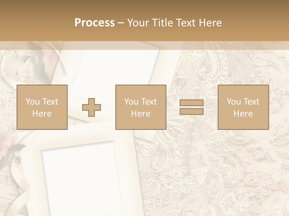 Ornamentation Lace Sepia PowerPoint Template