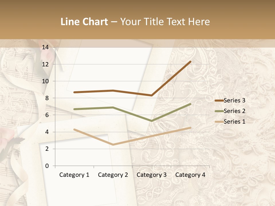 Ornamentation Lace Sepia PowerPoint Template