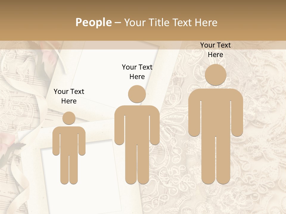 Ornamentation Lace Sepia PowerPoint Template