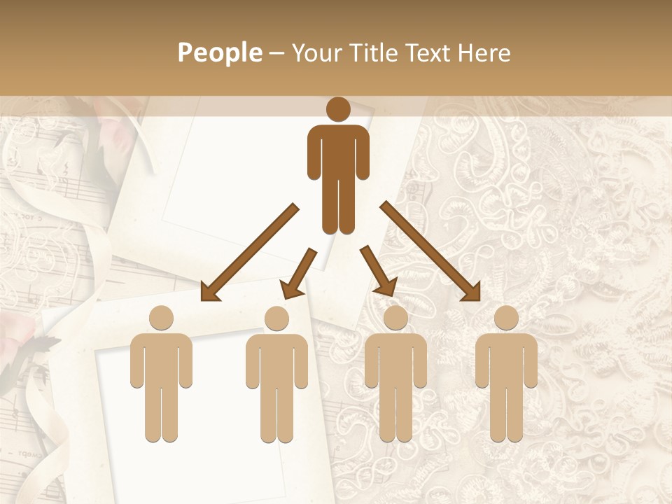 Ornamentation Lace Sepia PowerPoint Template