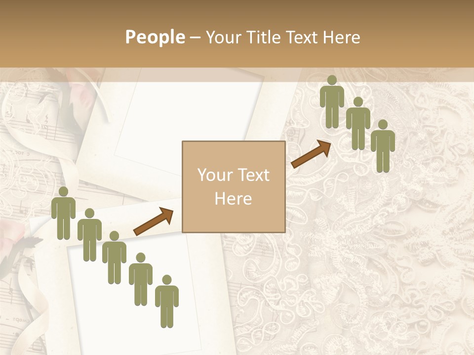 Ornamentation Lace Sepia PowerPoint Template
