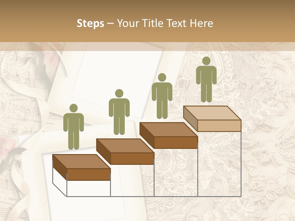 Ornamentation Lace Sepia PowerPoint Template