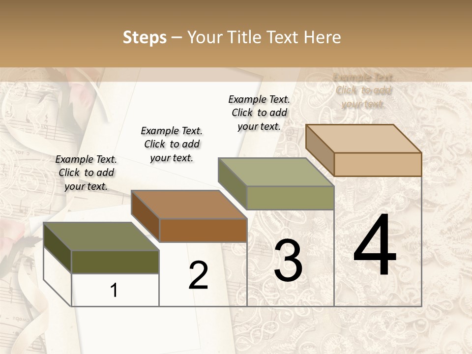 Ornamentation Lace Sepia PowerPoint Template