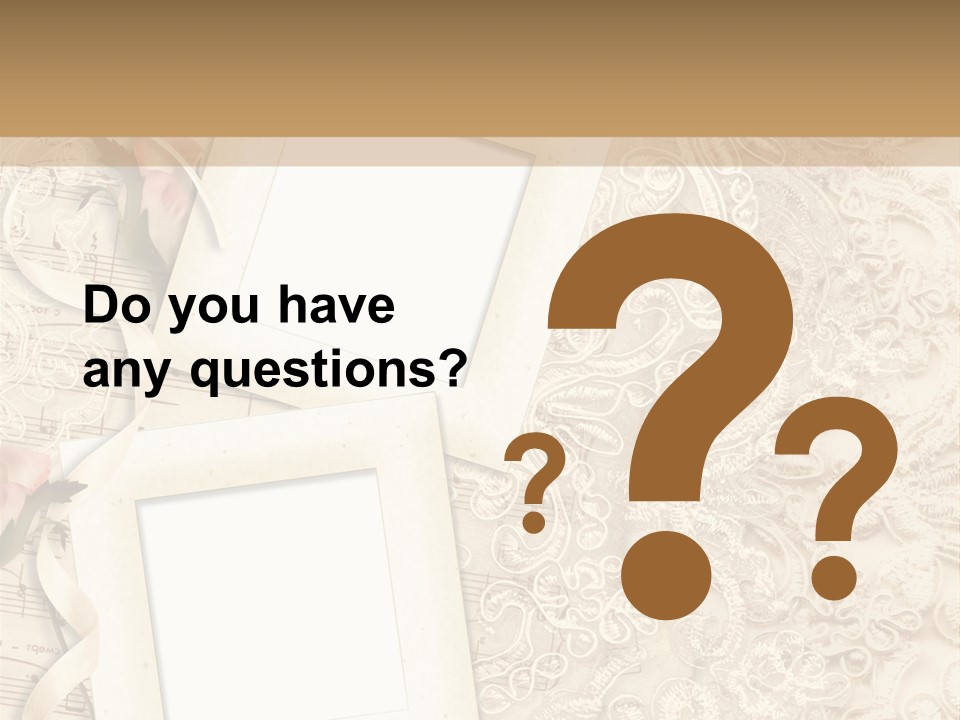 Ornamentation Lace Sepia PowerPoint Template