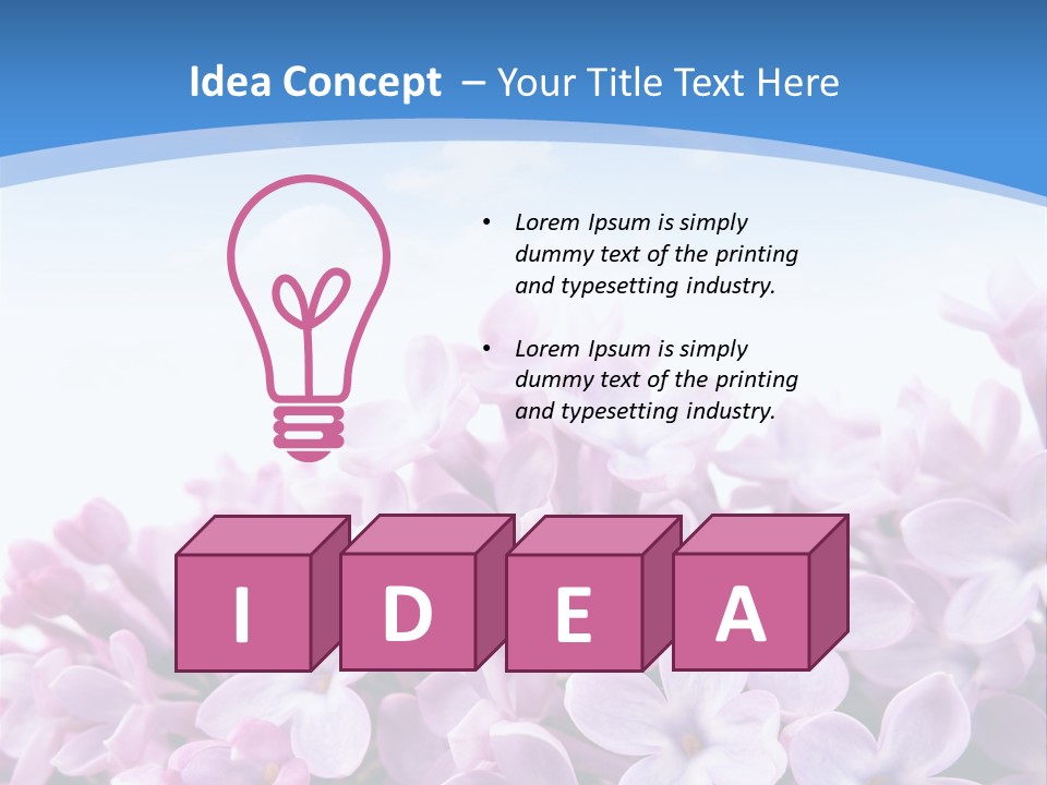 Bud Symbol Romance PowerPoint Template