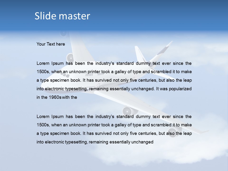 Closeup Airport Bright PowerPoint Template