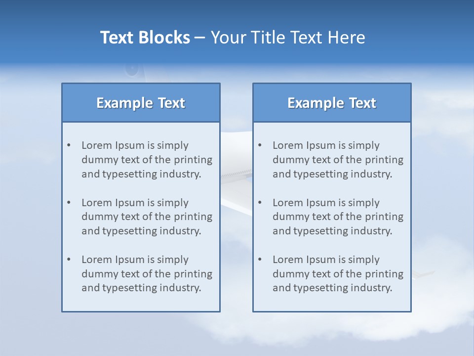 Closeup Airport Bright PowerPoint Template