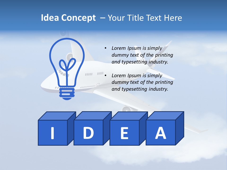 Closeup Airport Bright PowerPoint Template