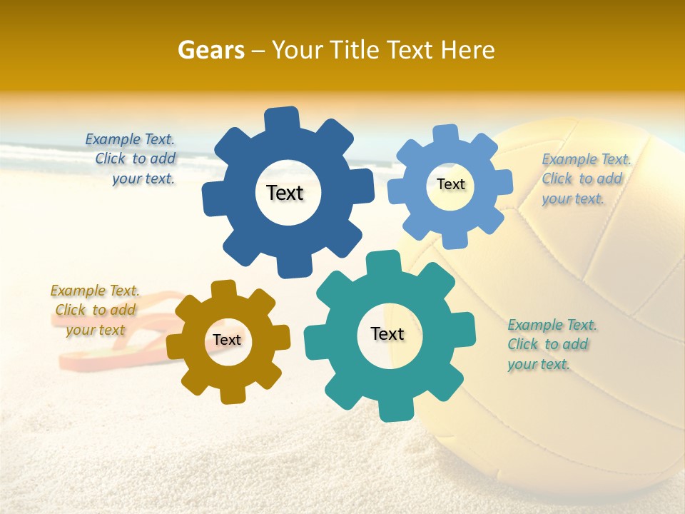 Gear Desert Play PowerPoint Template