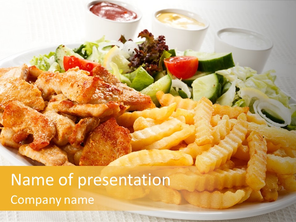 Ketchup Grilled Beef PowerPoint Template