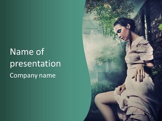 Sensual Portrait Girl PowerPoint Template