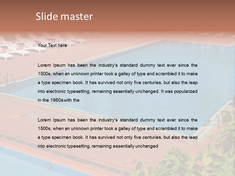 Lounge Corridor Tree PowerPoint Template