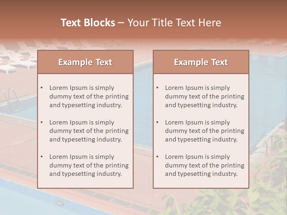 Lounge Corridor Tree PowerPoint Template