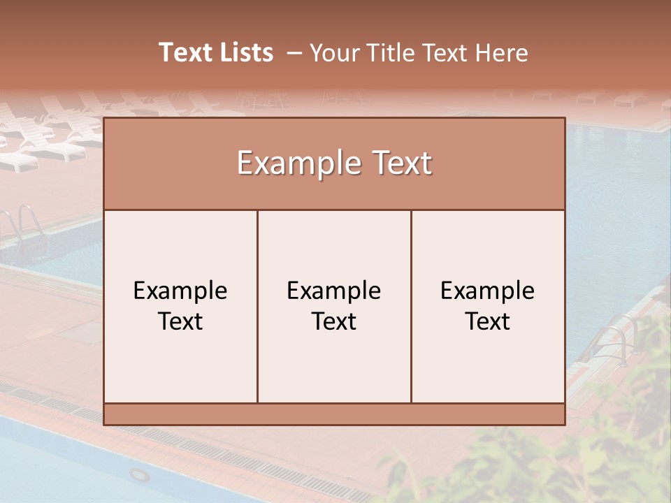 Lounge Corridor Tree PowerPoint Template