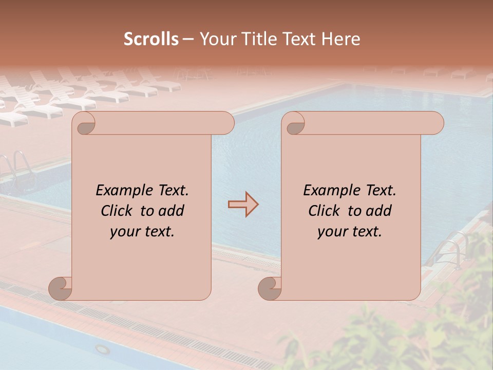 Lounge Corridor Tree PowerPoint Template