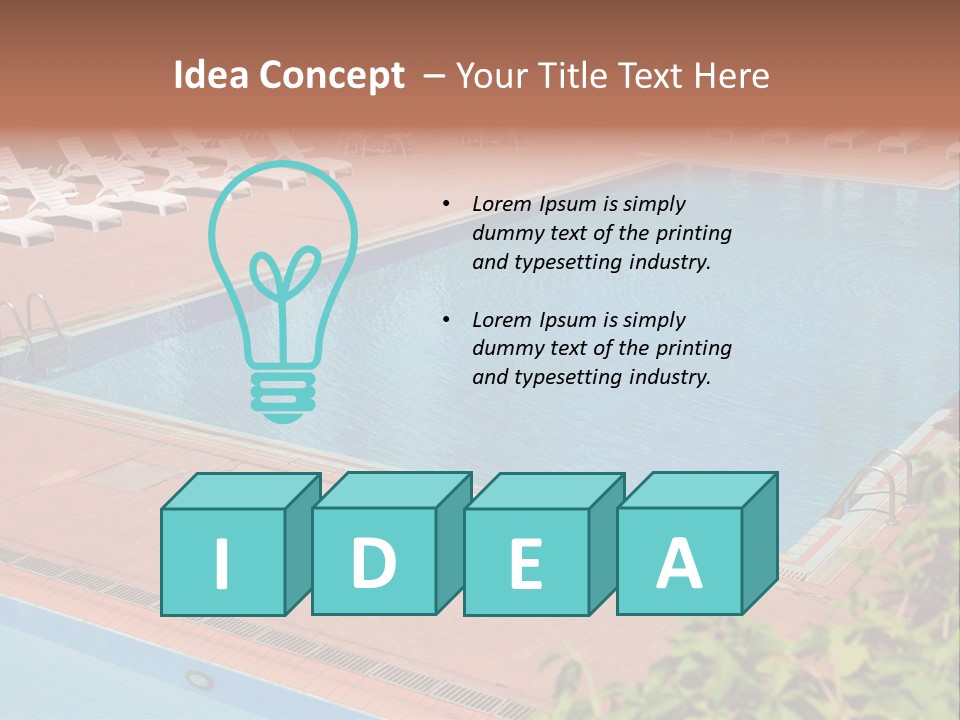 Lounge Corridor Tree PowerPoint Template