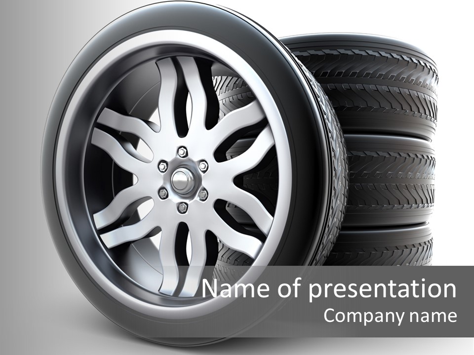 Black Chrome Round PowerPoint Template