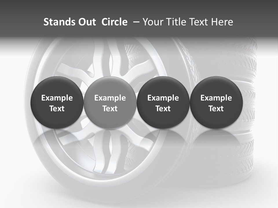 Black Chrome Round PowerPoint Template