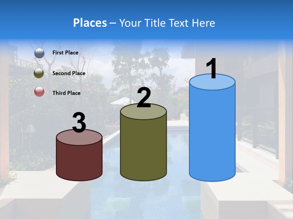 Apartment Pool Relaxation PowerPoint Template