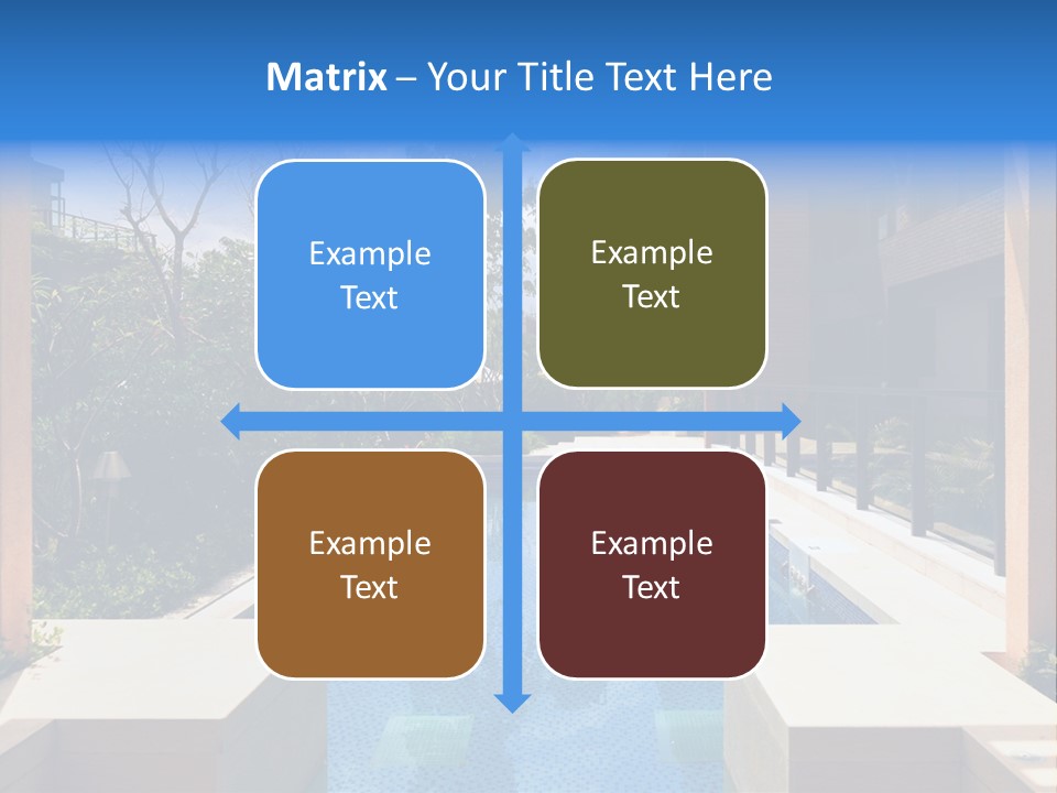 Apartment Pool Relaxation PowerPoint Template