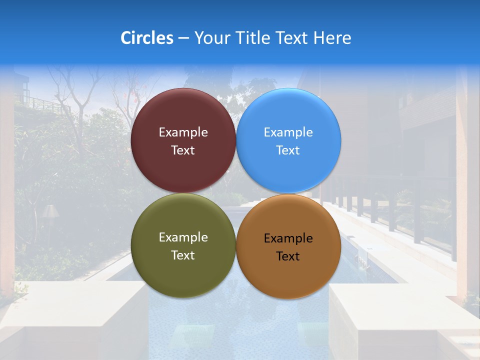 Apartment Pool Relaxation PowerPoint Template