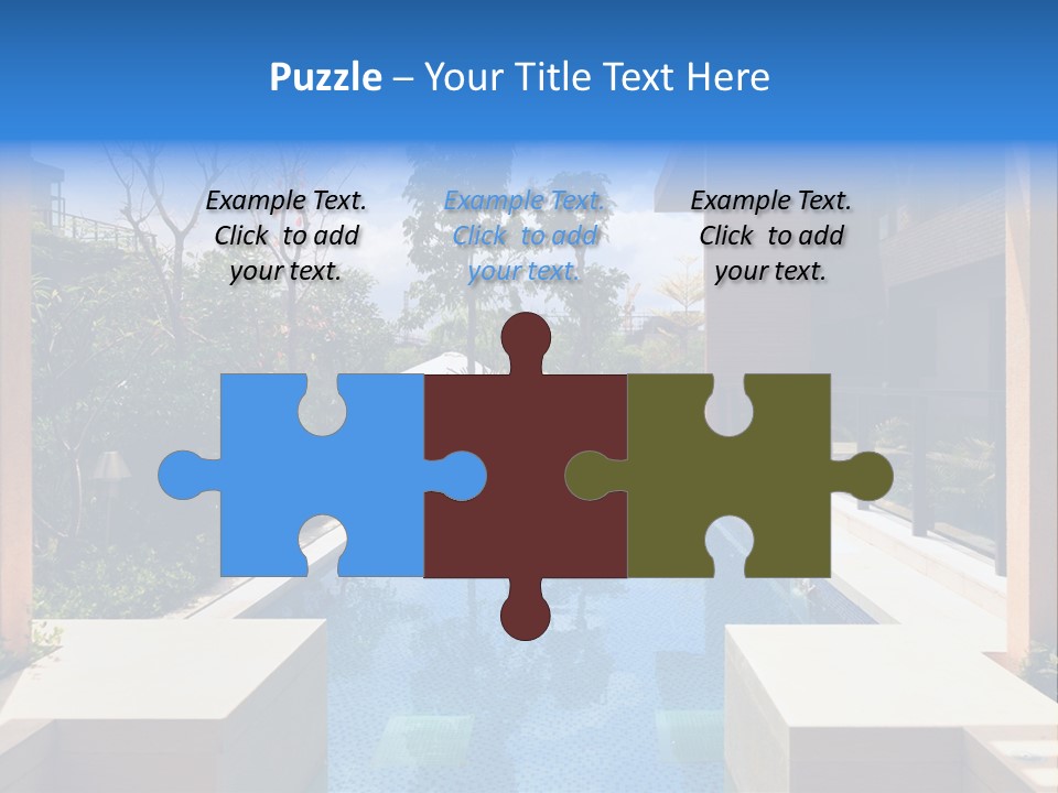 Apartment Pool Relaxation PowerPoint Template