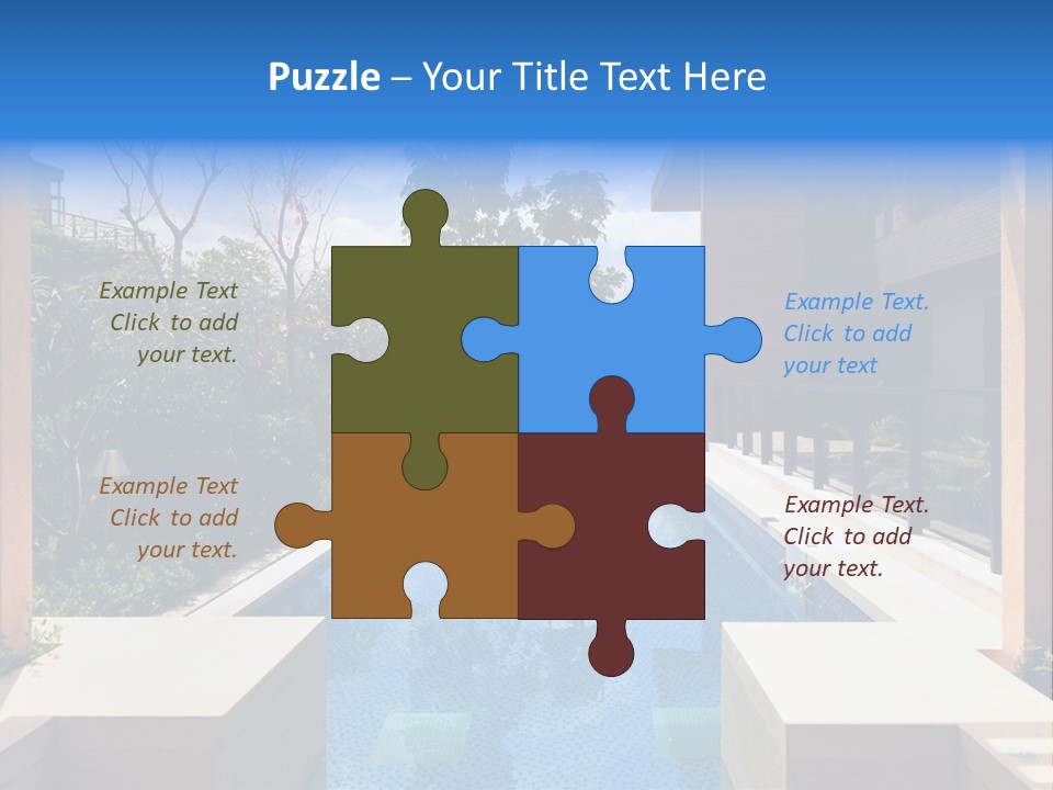 Apartment Pool Relaxation PowerPoint Template