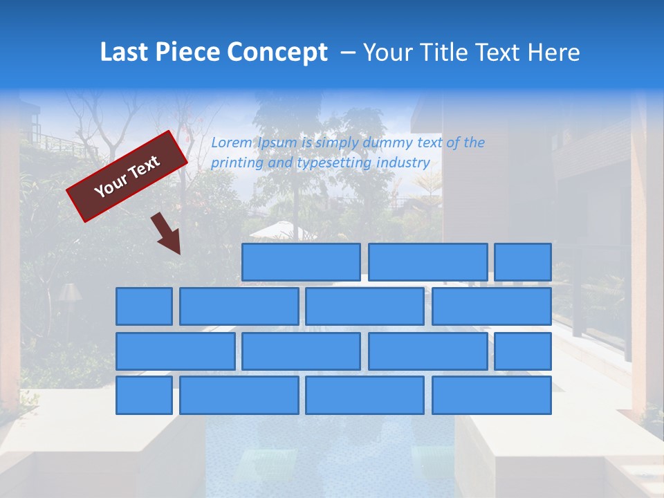Apartment Pool Relaxation PowerPoint Template