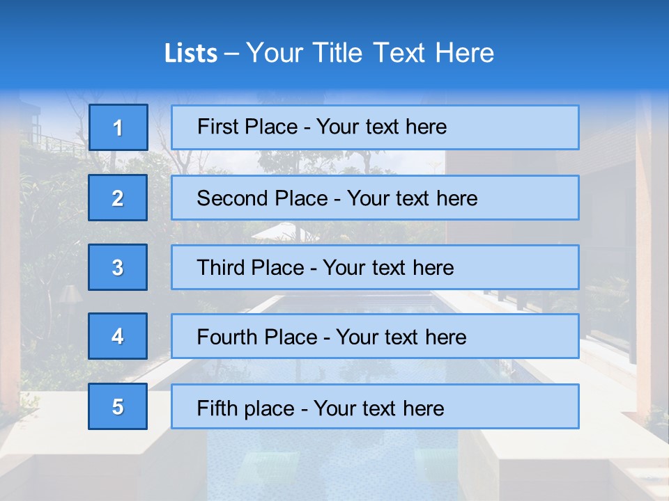 Apartment Pool Relaxation PowerPoint Template