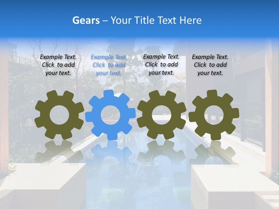 Apartment Pool Relaxation PowerPoint Template