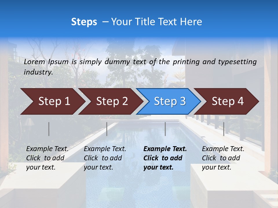 Apartment Pool Relaxation PowerPoint Template