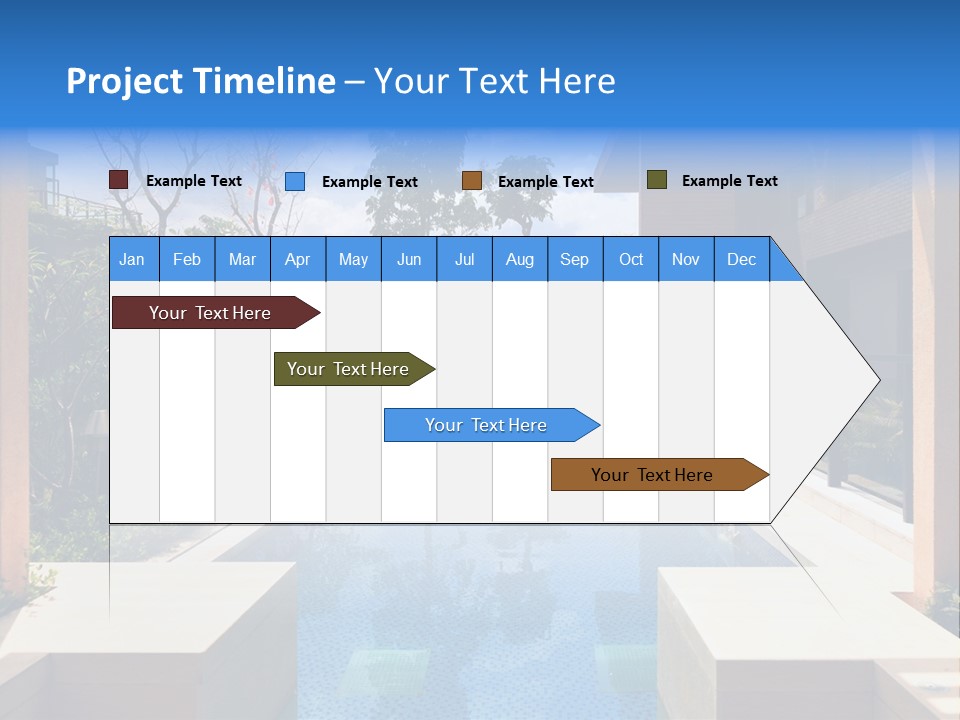 Apartment Pool Relaxation PowerPoint Template