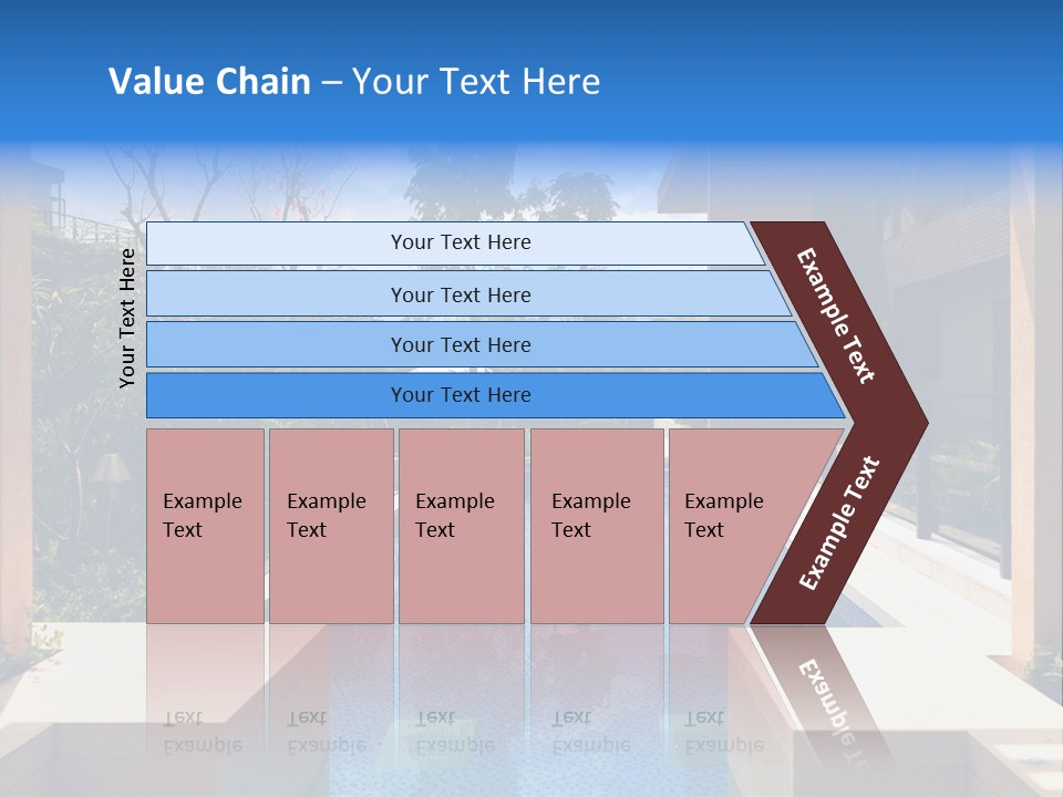 Apartment Pool Relaxation PowerPoint Template