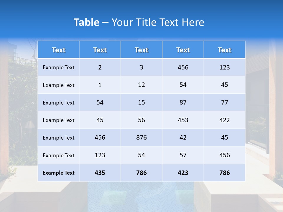 Apartment Pool Relaxation PowerPoint Template