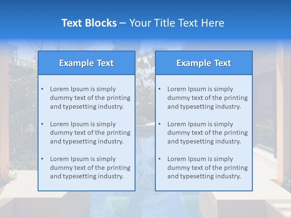 Apartment Pool Relaxation PowerPoint Template