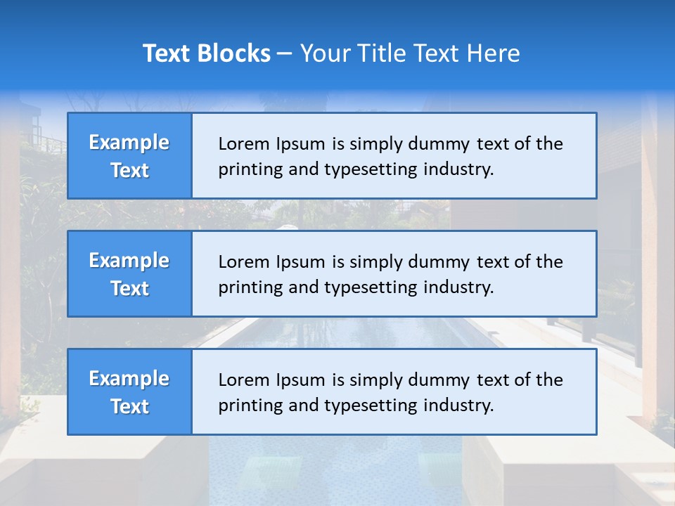 Apartment Pool Relaxation PowerPoint Template