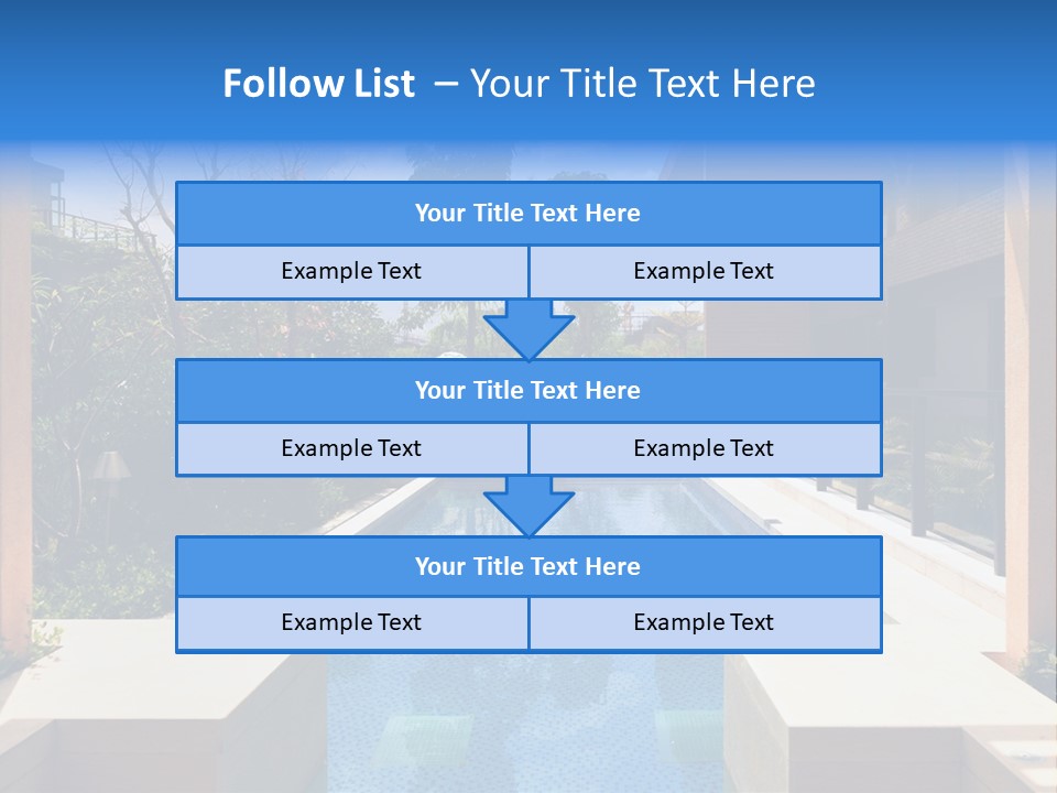 Apartment Pool Relaxation PowerPoint Template