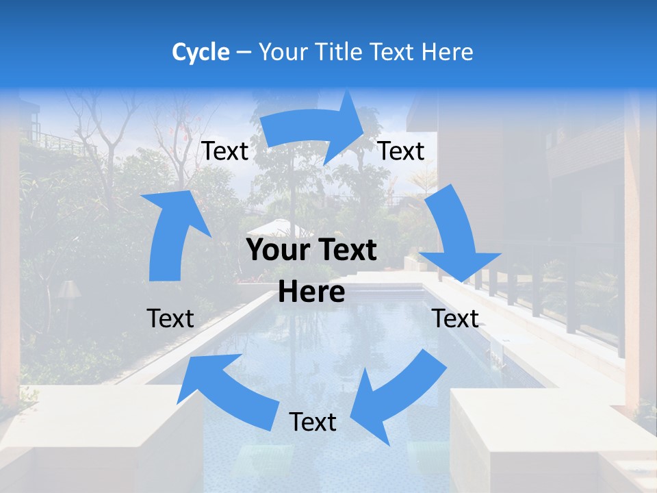 Apartment Pool Relaxation PowerPoint Template