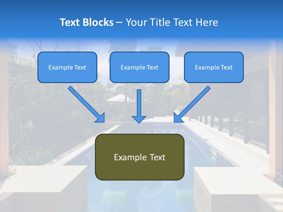 Apartment Pool Relaxation PowerPoint Template