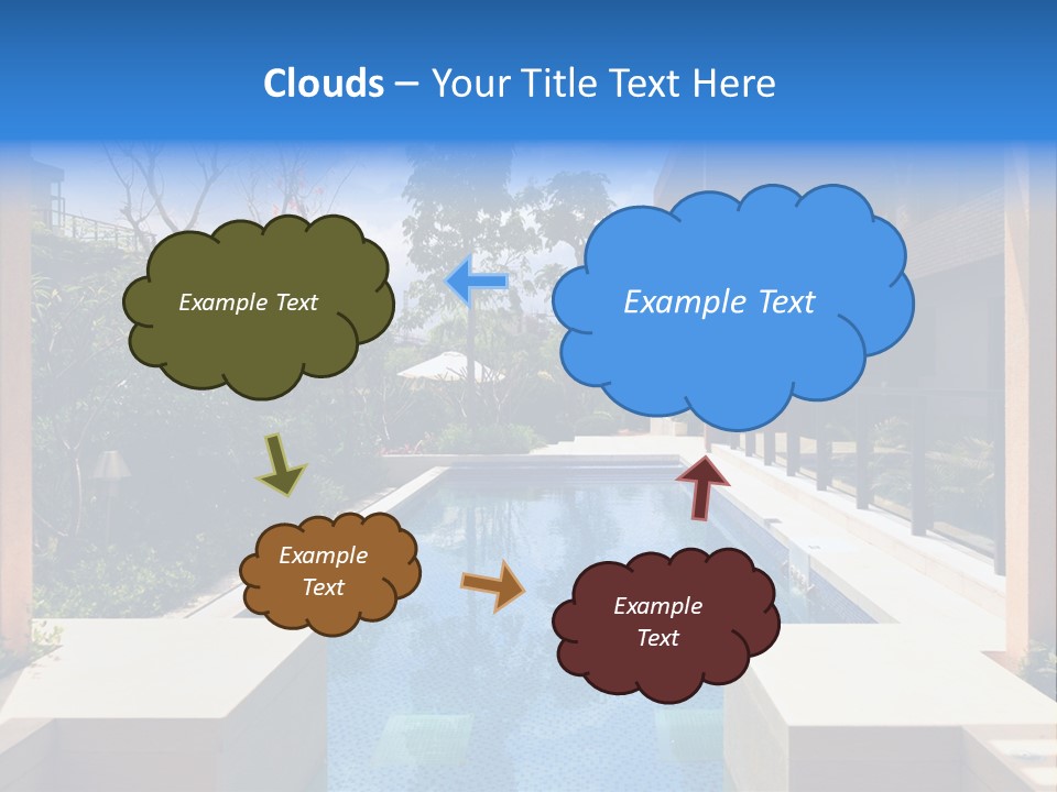Apartment Pool Relaxation PowerPoint Template